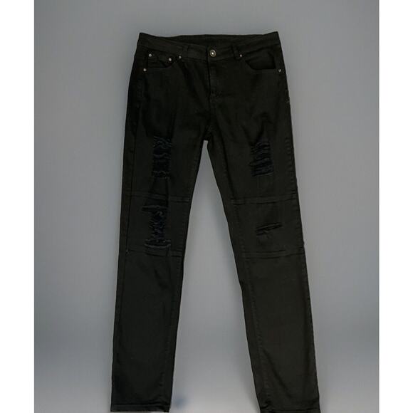 Wulful Men's Black Slim Fit Skinny 5 pocket Jeans - 33W X 32L - Picture 1 of 4